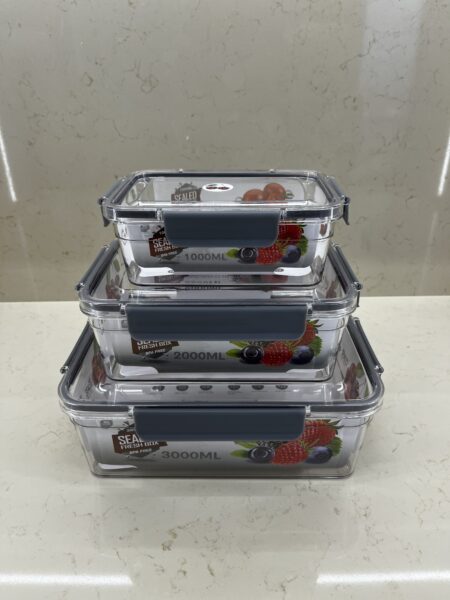 علب تبرويل أكريليك 3 أحجام